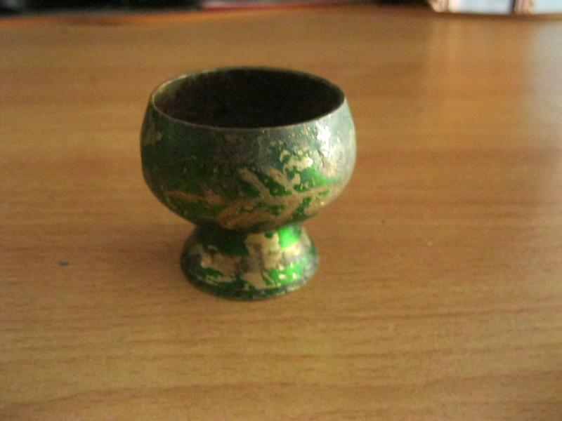 แจกันทองเหลือง ลงยาแบบสั้น (4193)