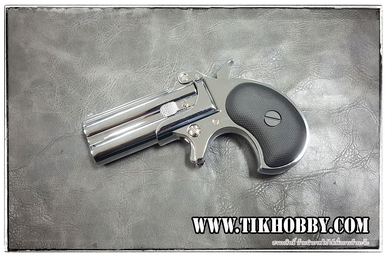ปืน derringer ระบบแก๊ส จากค่าย MAXTACT สีเงิน