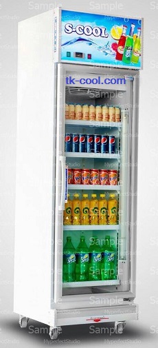 ตู้แช่เย็น กระจก 1 ประตู ยี่ห้อ S-Cool รุ่น SM-61 (12 คิว)