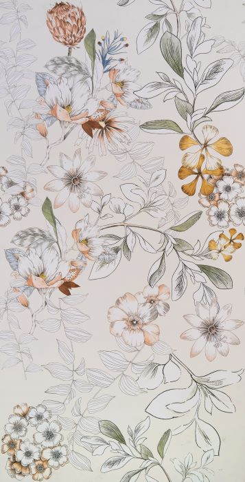 กระเบื้องภาพชุดลายดอกไม้ใบไม้ 60x120cm ฟลอรัลแฟนตาซี3-A (FLORAL FANTASY3-A)