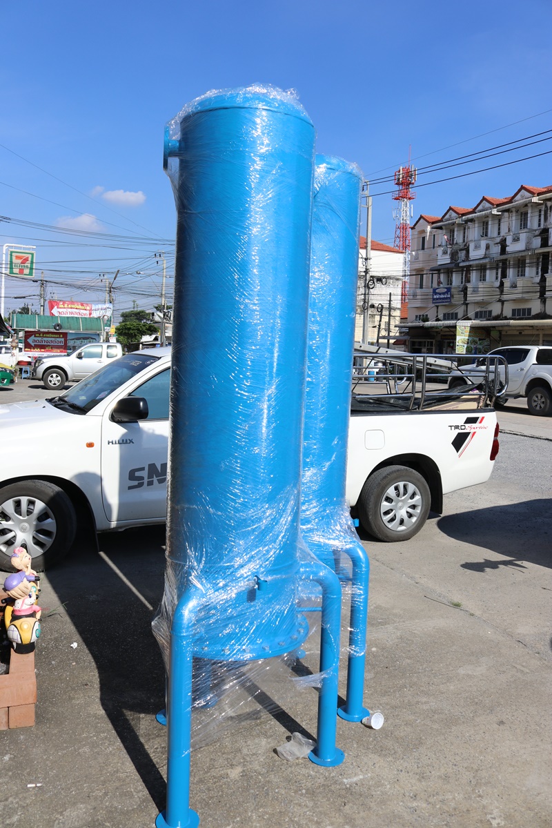 ถังกรองเหล็กขนาด24นิ้ว (60cm. x 150cm. x 4.5 mm.)สำหรับกรองน้ำดาดาล