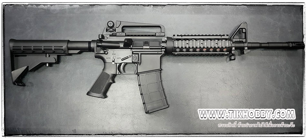 ปืนระบบแก๊สโบลว์แบ็ค M4RIS บอดี้เหล็ก จาก Golden Eagle MC6604 RIS