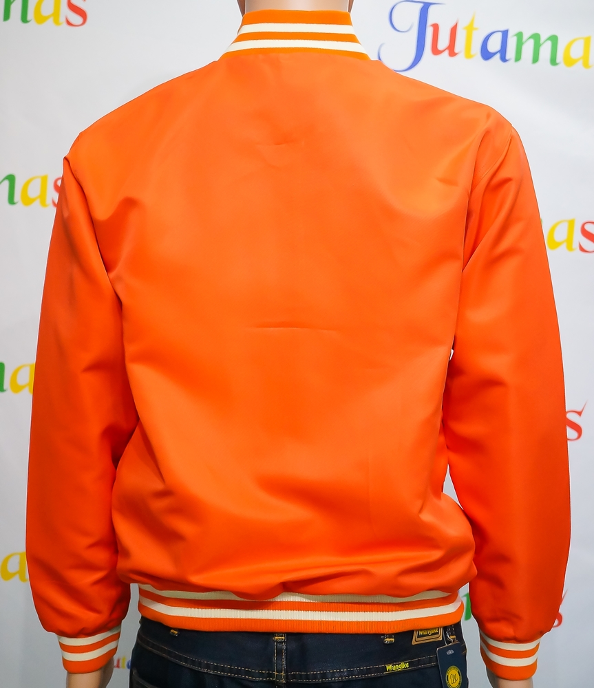 College Jacket เสื้อแจ็คเก็ตสีส้มสไตล์วัยรุ่น