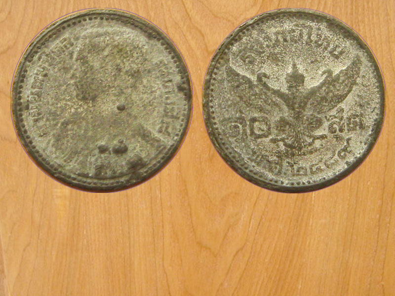 เหรียญ10สตางค์ ปี2489เนื้อดีบุก (3146)