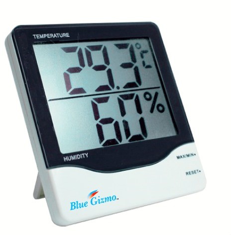 Blue Gizmo - เครื่องวัดอุณหภูมิและความชื้นหน้าจอขนาดใหญ่