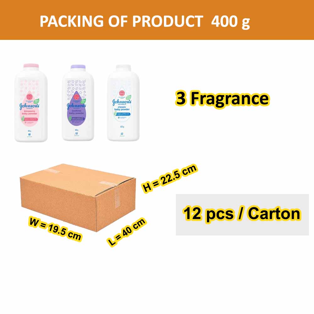 Baby powder johnson & johnson size 400 g