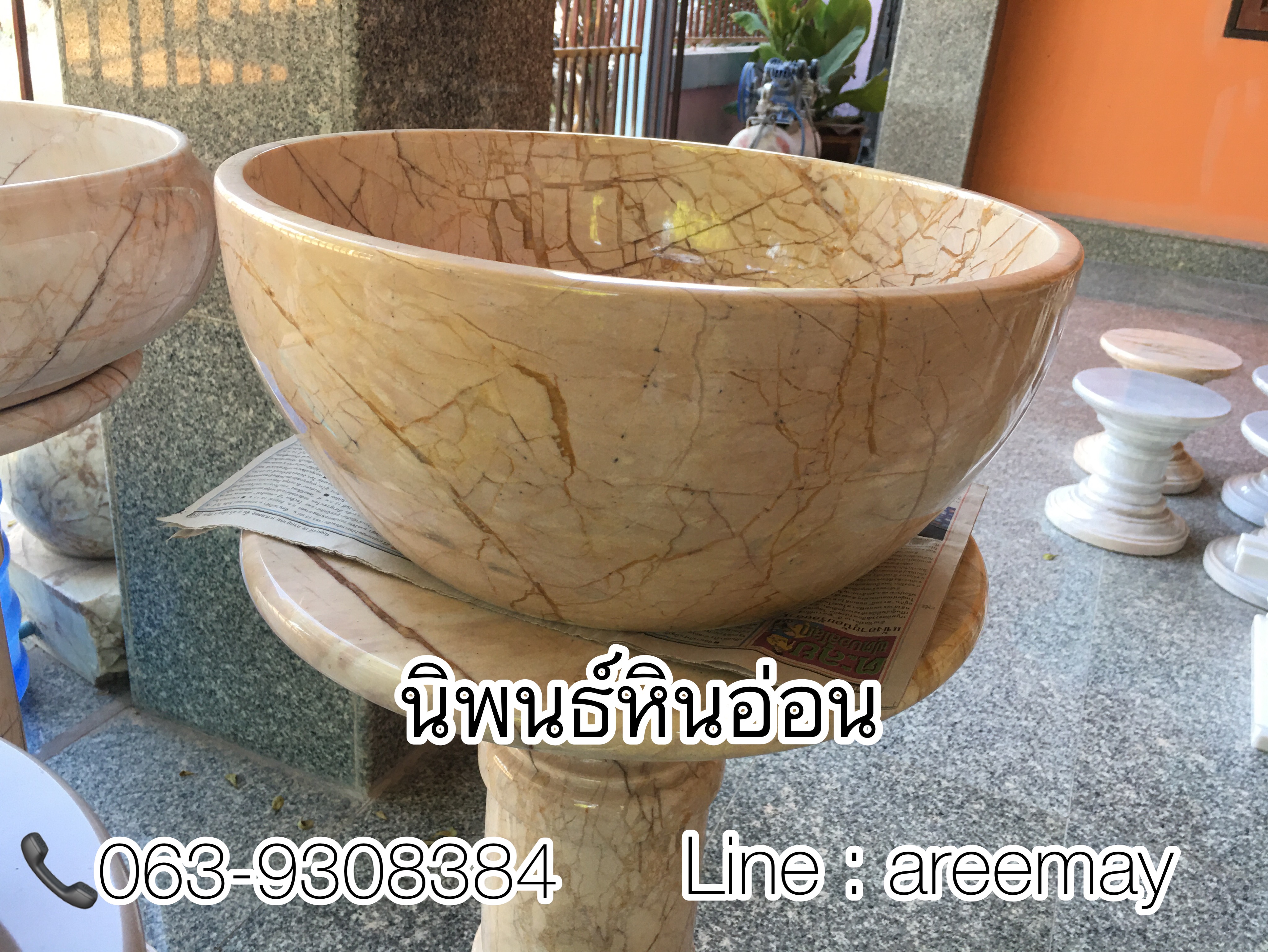 อ่างล้างหน้าหินอ่อน ขนาด40ซม.