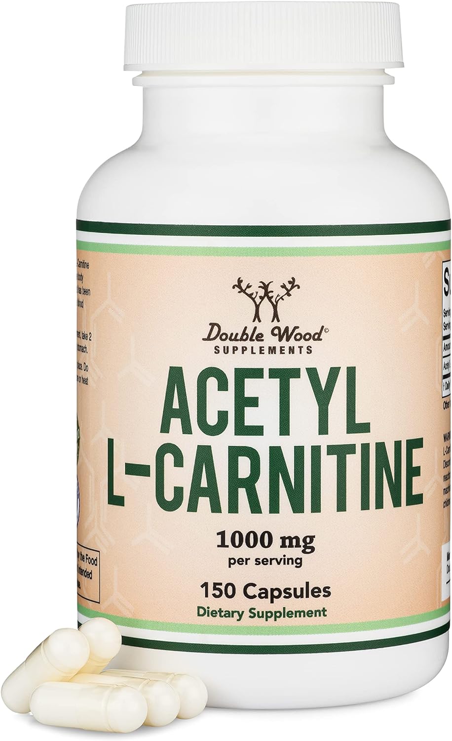 Double Wood Acetyl L-Carnitine (ALCAR) 1000 mg 150 caps