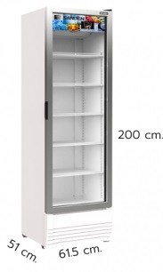 ตู้แช่เย็น กระจก 1 ประตู ยี่ห้อ Sanden Intercool รุ่น SPB-0500 (15.4 คิว)