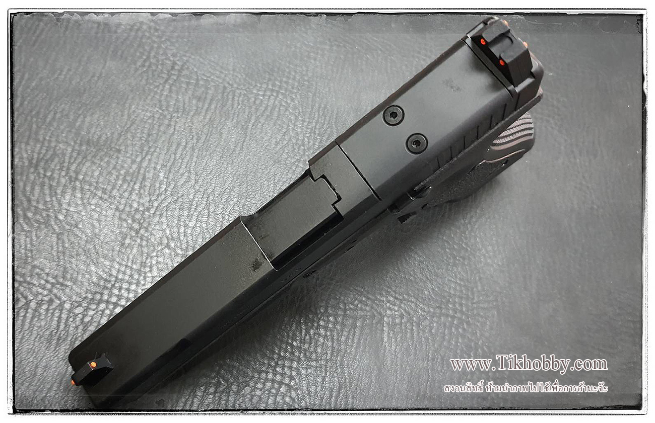 ปืนสั้นระบบแก๊สโบลว์แบล็ค รุ่น G17 GEN3 MOS (1101-1) E&C สีดำ (ติดDot)