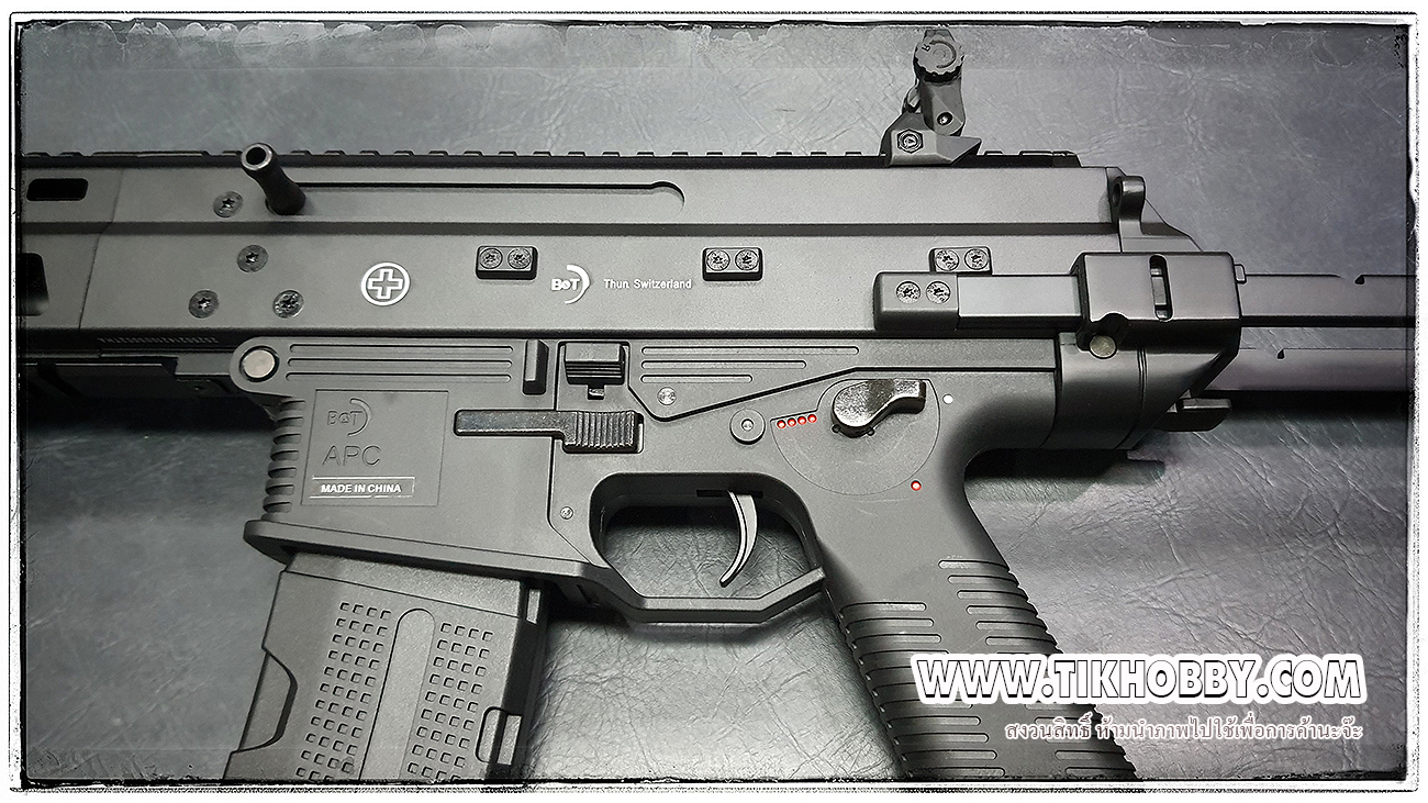 ปืนอัดลมระบบไฟฟ้า รุ่น APC556 สีดำมามาเฉพาะปืน+แม๊ก จาก Double Eagle