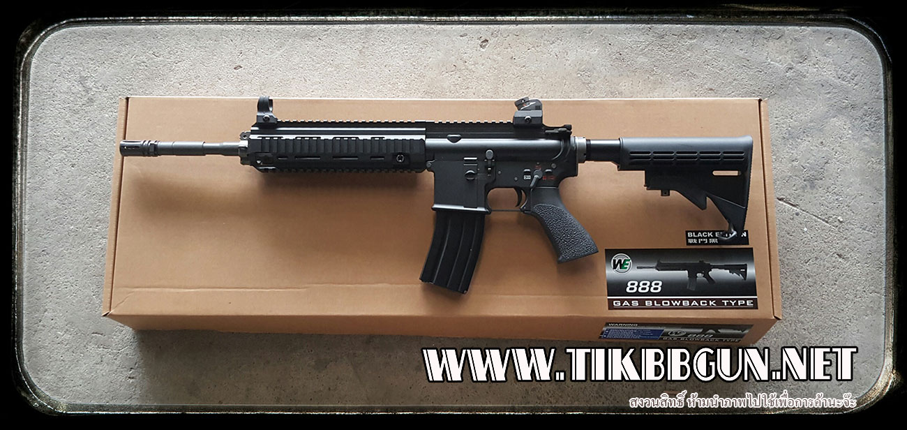 ปืนระบบแก๊สโบลว์แบ็ค HK416 WE ไม่ยิงลาย