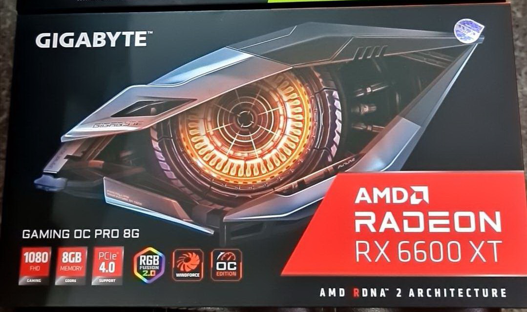 Gigabyte Raeon Rx6600 XT 8G DDR6