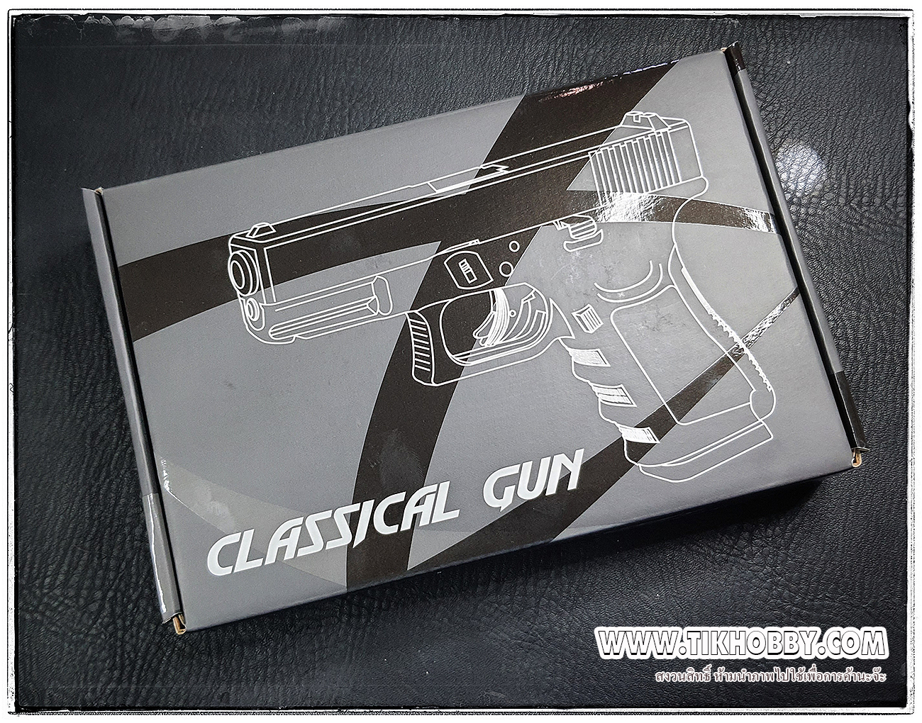 ปืนอัดลม (ปืนระบบแก๊ส Co2) รุ่น Glock19 ไม่โบลว์แบล็ค ปรับความแรง Classic Gun