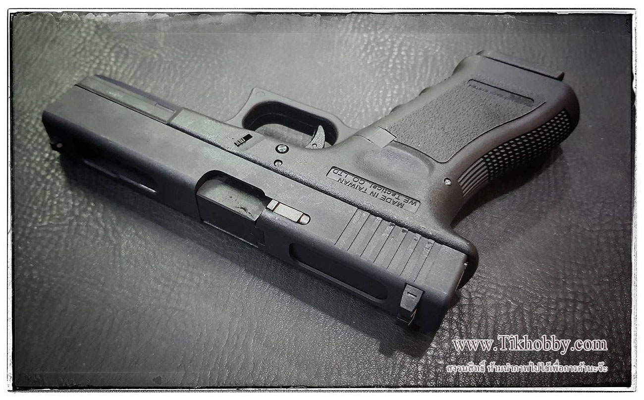 ปืนสั้น อัดแก๊ส Glock18C Gen3 Full Auto สไลด์เหล็ก จากค่าย WE