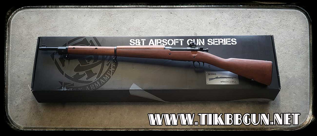 ปืนอัดลมเบาแบบชักยิงทีล่ะนัด รุ่น 1903 เหล็กจริง ไม้แท้