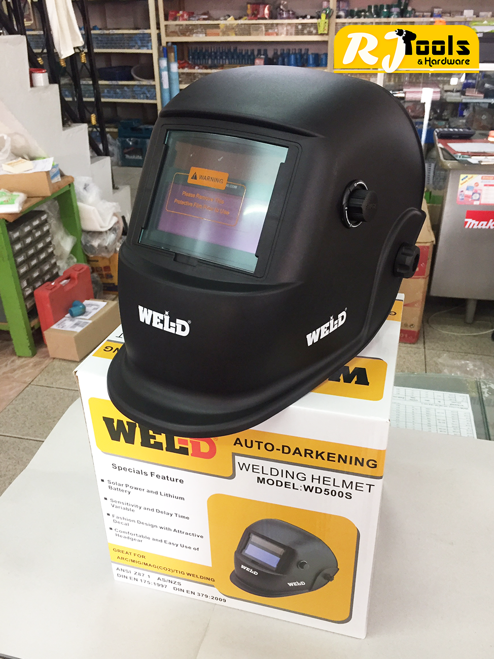หน้ากากเชื่อมปรับกรองแสงอัตโนมัติ Wel-D รุ่น WD500S