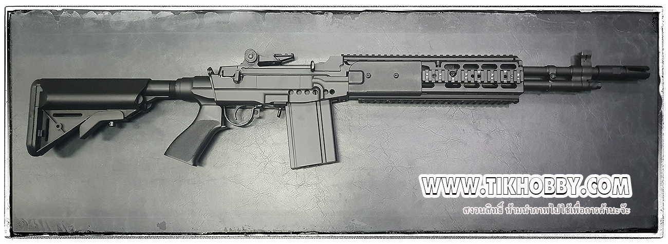 ปืนอัดลม ระบบไฟฟ้า รุ่น M14 EBR หน้าสั้น Cyma032EBR สีดำ ท้ายเครน