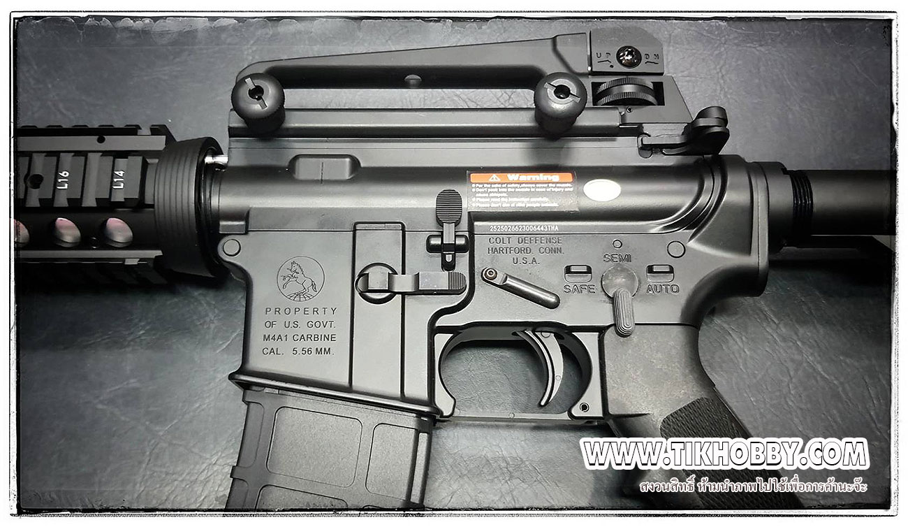 ปืนระบบแก๊สโบลว์แบ็ค M4RIS บอดี้เหล็ก จาก Golden Eagle MC6604 RIS