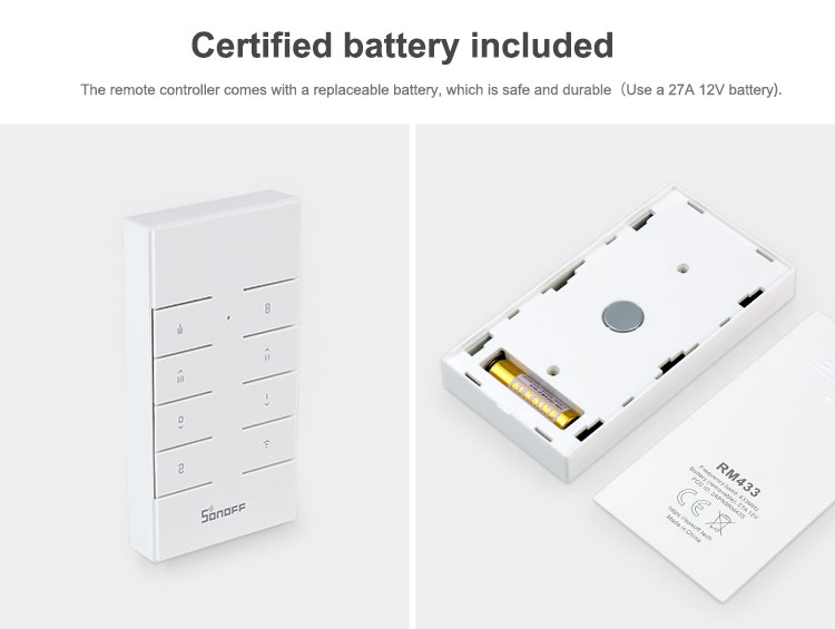 SONOFF RM433 Remote Controller 8 ปุ่ม พร้อมฐานวาง ครบชุด