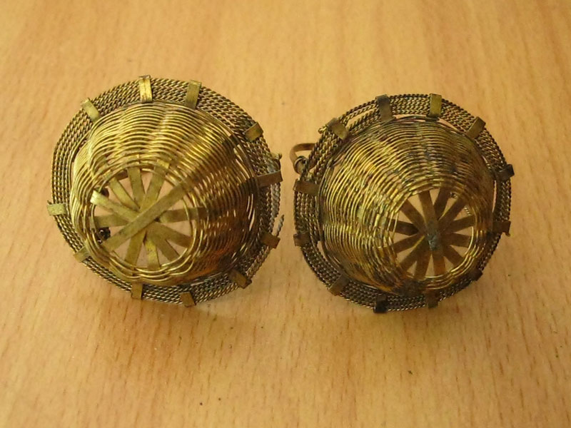 ตะกร้าสาน ทองเหลือง ขนาดจิ๋ว (4182)