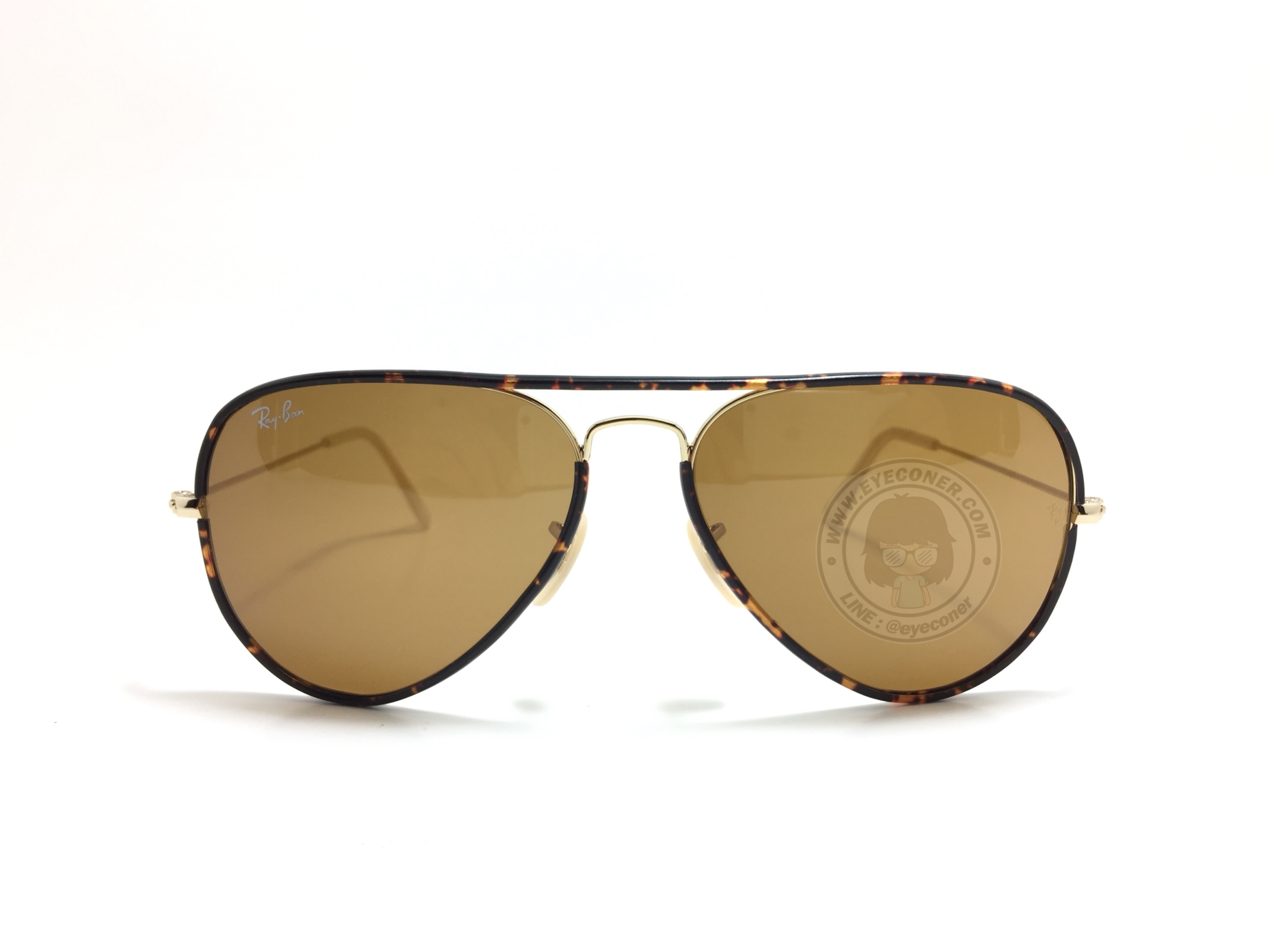 แว่นกันแดด Rayban RB 3025JM Aviator Full Color 001 58-14 3N <ชา>