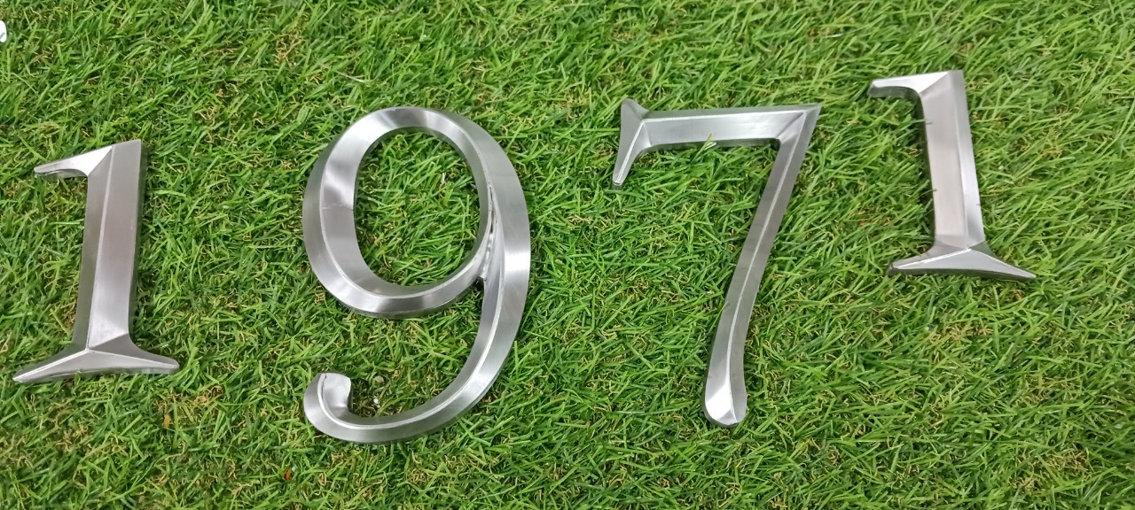 ป้ายเลขที่ อักษรซิงค์3มิติ ''1971''