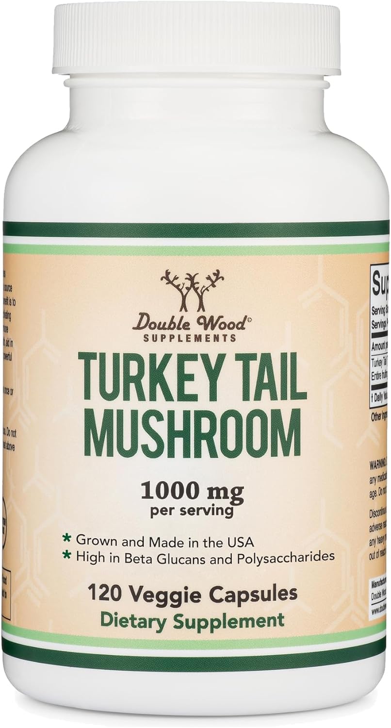 Double Wood Turkey Tail Mushroom 1000 mg 120 caps