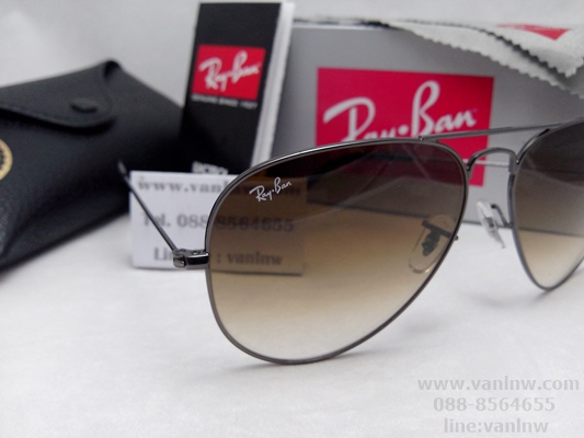 แว่นกันแดด Rayban RB 3025 AVIATOR LARGE METAL 004/51 58-14 2N <น้ำตาลเฟด>