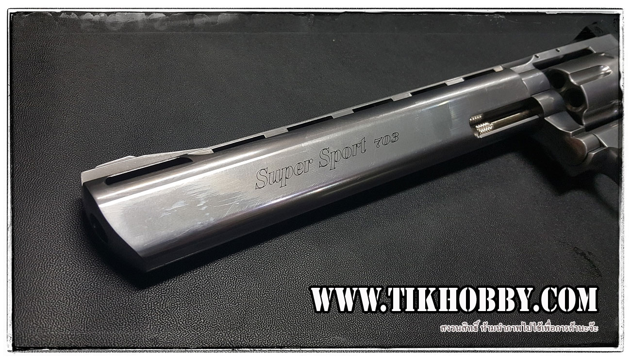 ปืนลูกโม่ ระบบแก๊ส Co2 Wingun708 Silver ขนาด 8 นิ้ว