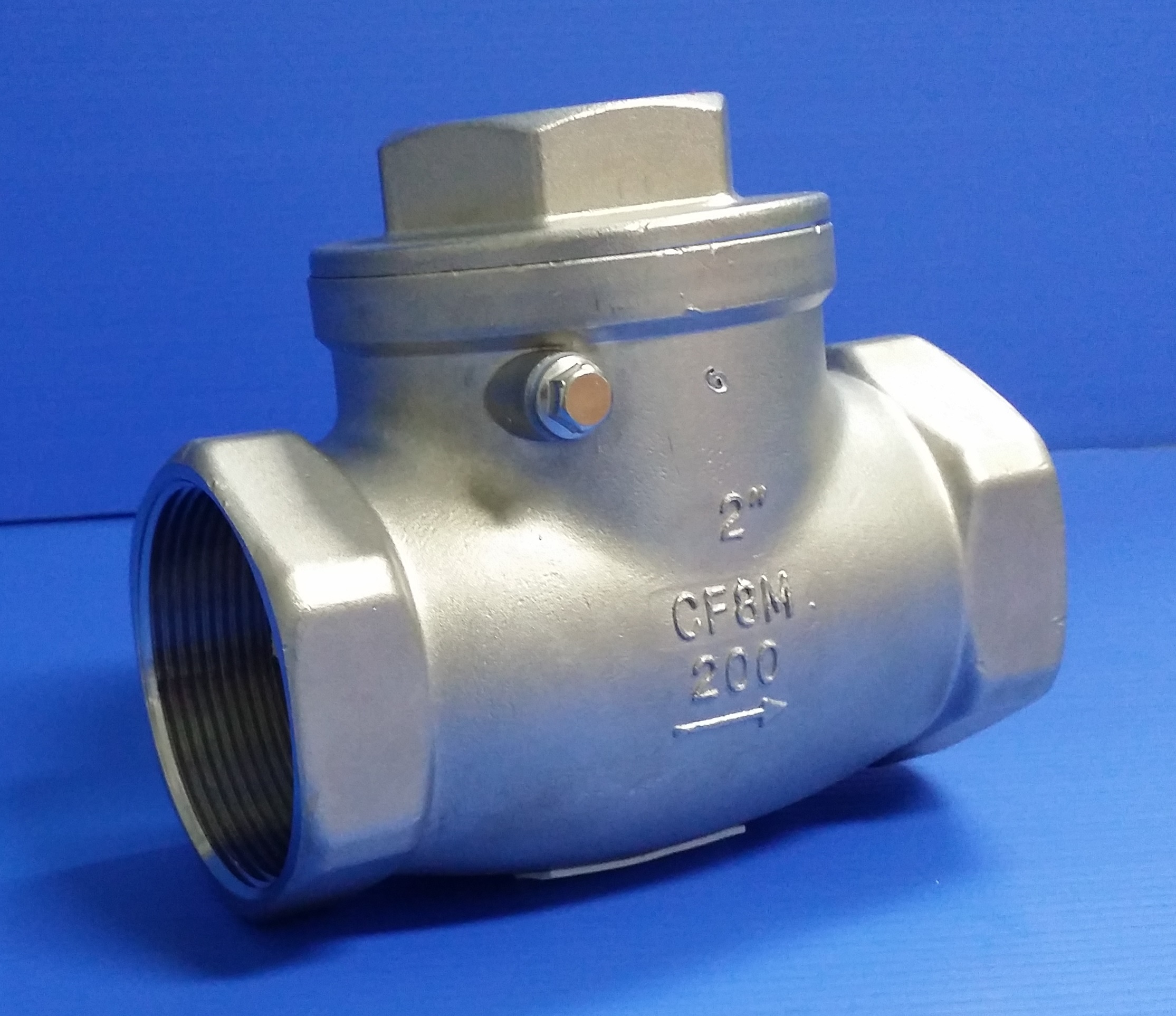 สวิงเช็ควาล์ว สแตนเลส 316 เกลียว BSP ขนาด 2 นิ้ว / Swing Check Valve SS316/CF8M Thread DN50