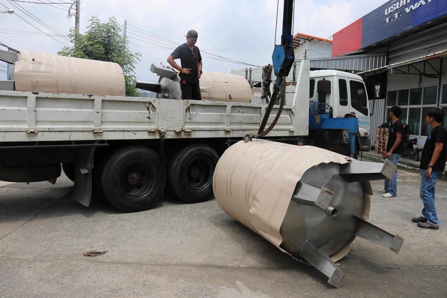 ถังกรองสนิมเหล็กขนาด26นิ้ว(65cm. x 150cm. x 4.5 mm.)สำหรับกรองน้ำบาดาล
