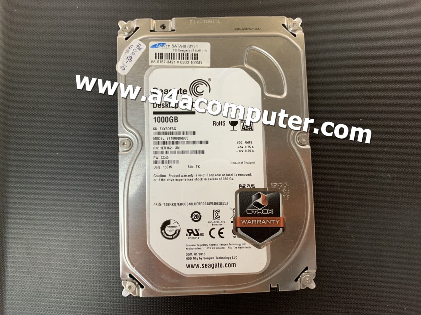 ฮาร์ดดิสก์ Seagate 1000GB มือสอง