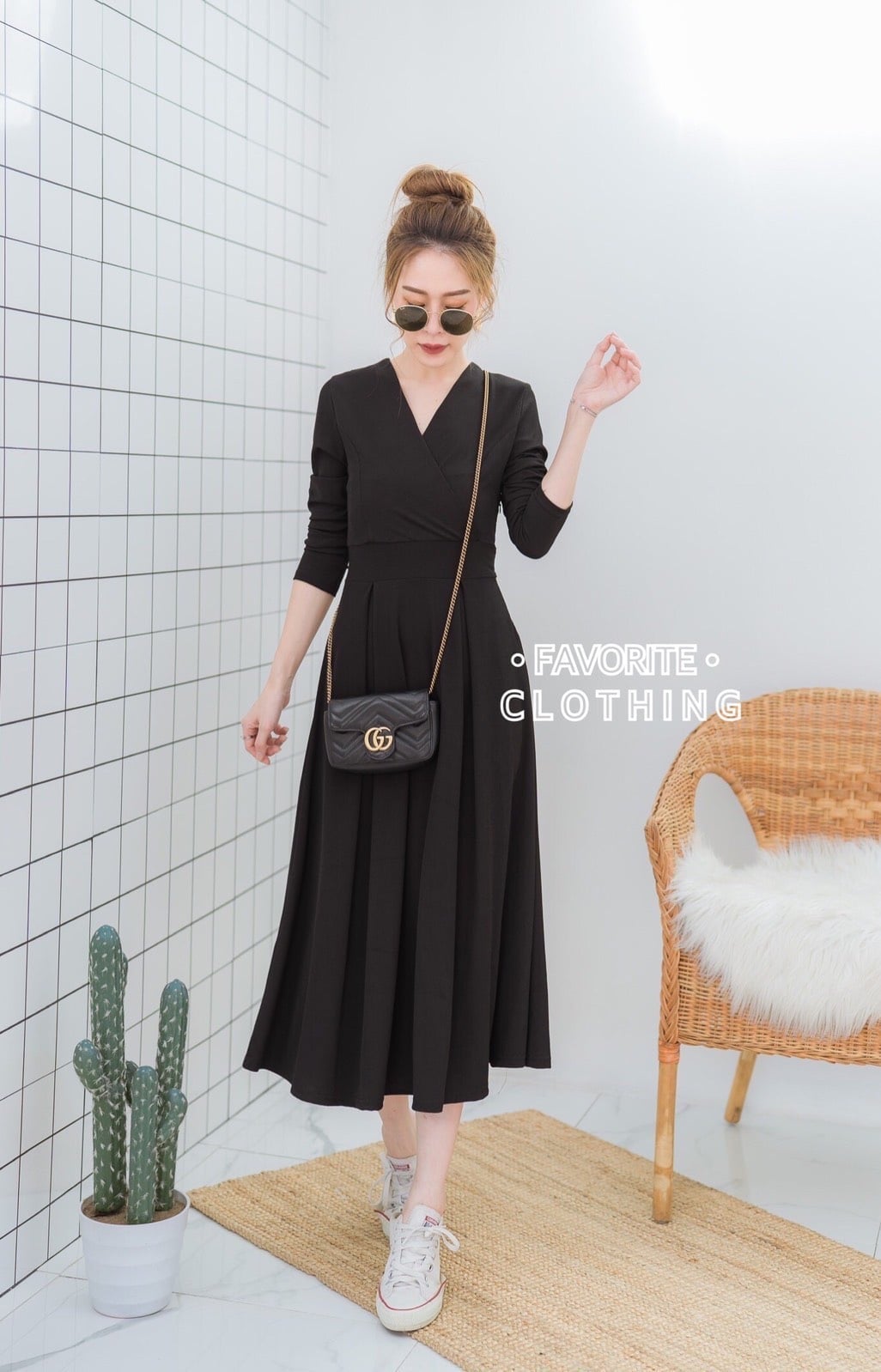 เดรสสีดำ ชุดดำเนื้อผ้ายืดหยุ่น s-3xl