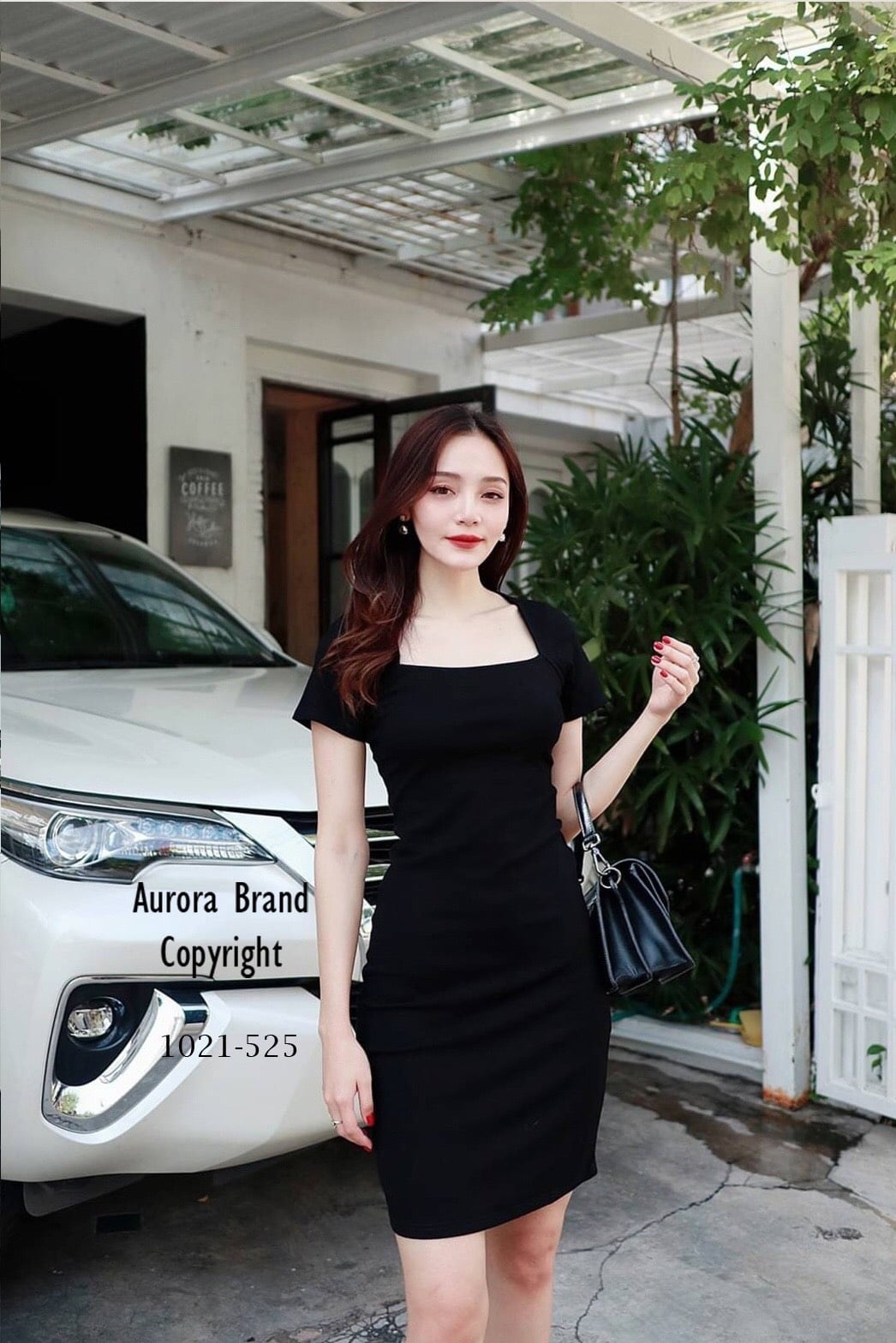เดรสสีดำ เดรสเนื้อผ้ายืดหยุ่น (อกได้ถึง 50 ) 2xl-5xl