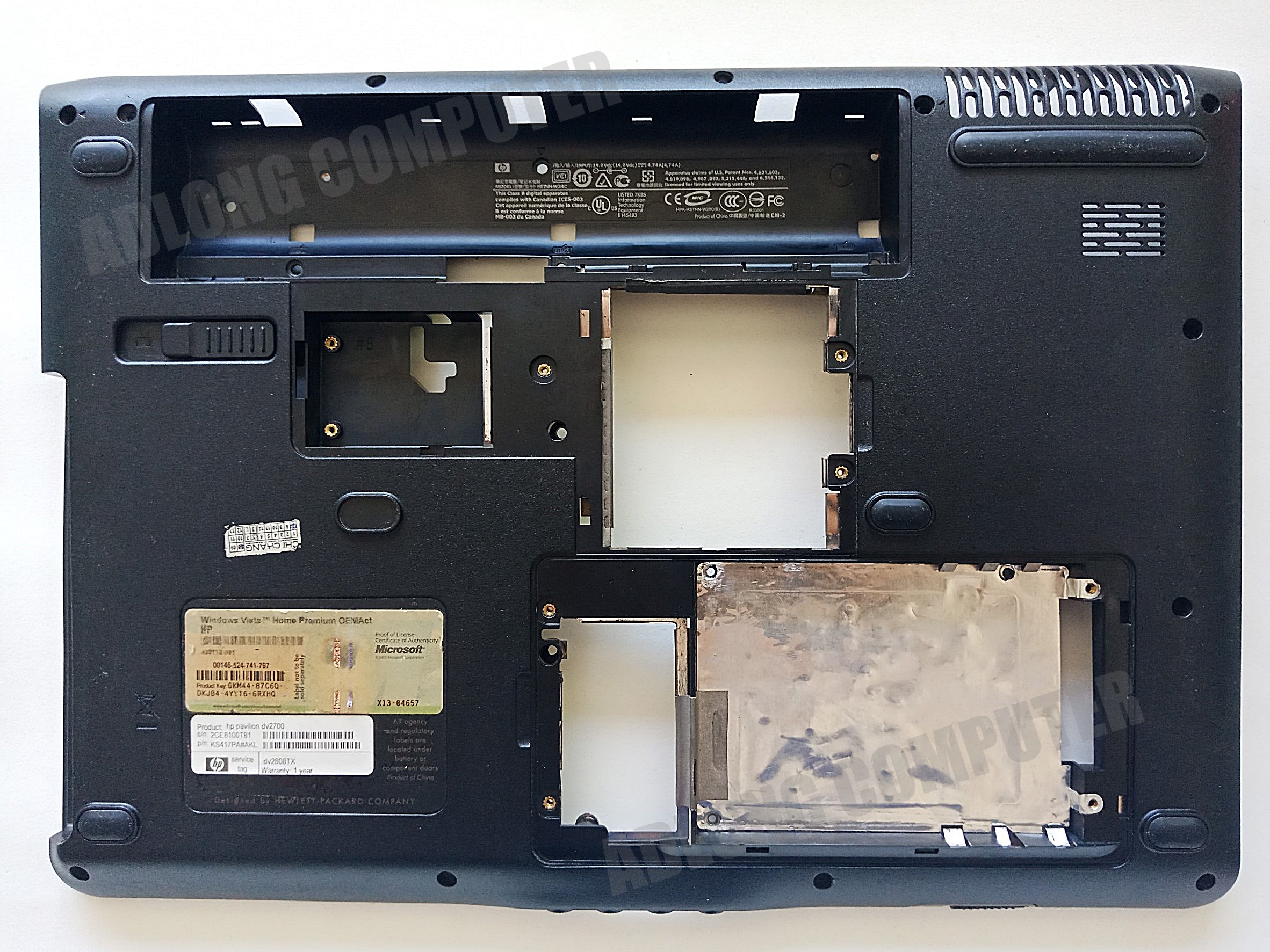 บอดี้ล่างโน๊ตบุ๊ค HP Pavilion dv2000 ,dv2700