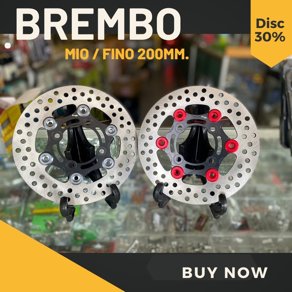 จาน Brembo Mio Fino งาน 10a เหมือนแท้สุดๆ จานเบรค Brembo (เบรมโบ้) ลายดอกไม้ ใส่เวฟทุกรุ่น(ที่เป็นจาน 200 ) ขนาด 200 m. จานเบรค จานพร้อมส่ง จานเบรคแบมโบ้