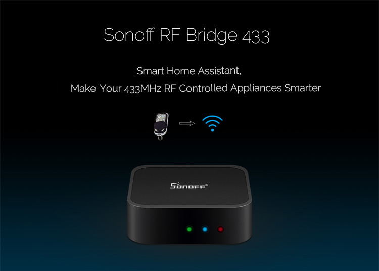Sonoff RF 433MHz Bridge (ใช้งานกับอุปกรณ์ Sonoff Door and Motion Sensor )