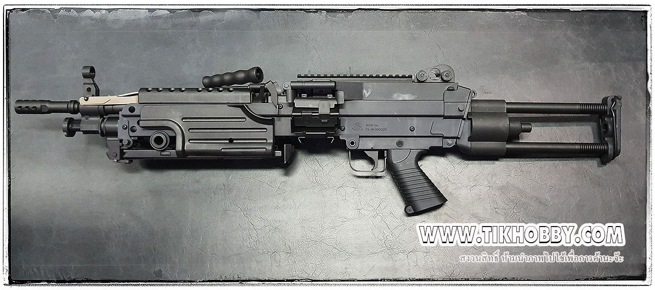 ปืนกลไฟฟ้า (หนัก) M249 PARA บอดี้พลาสติก ท้ายเหล็ก (ลดภาระให้ผู้ถือ) แต่ยังคงเหมือนจริงอยู่ดีครับ