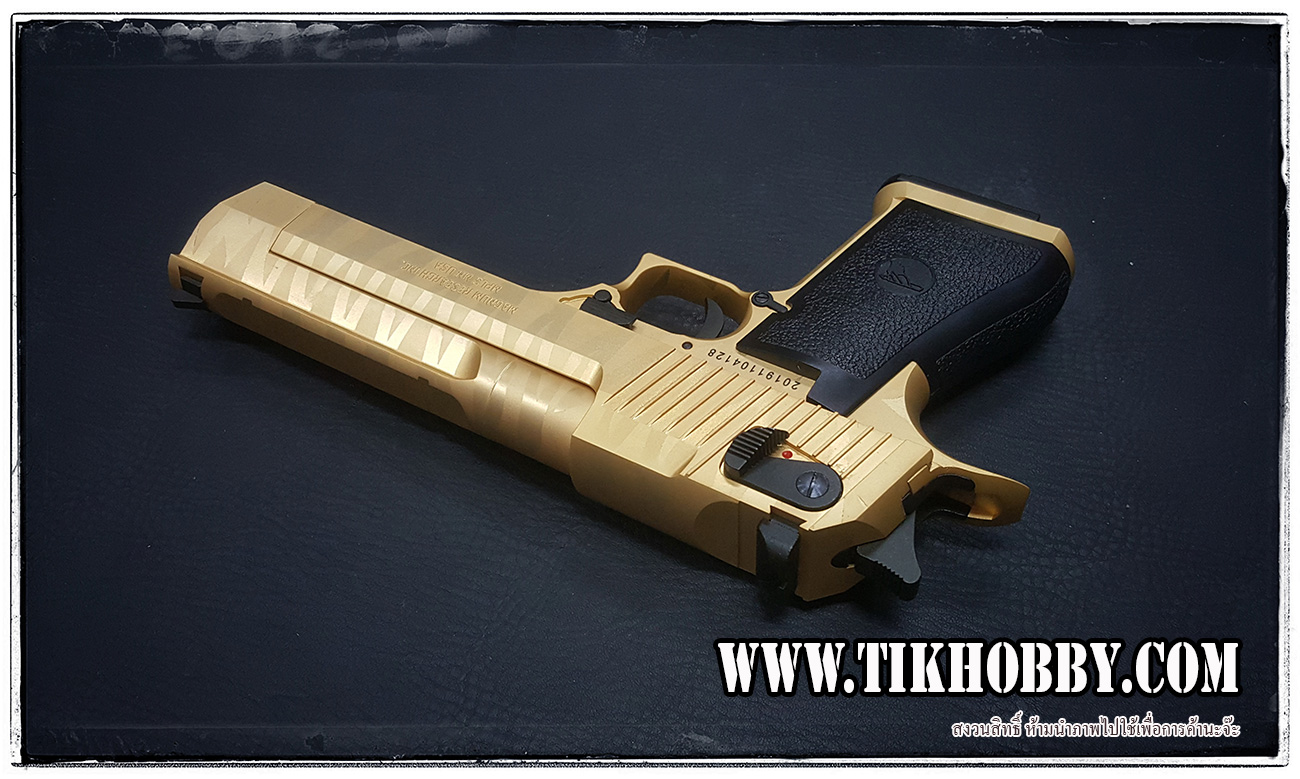 ปืนสั้นระบบแก๊สโบลว์แบล็ค รุ่น Desert Eagle ลาย Tiger CyberGun สีทอง ระบบแก๊สทั่วไป