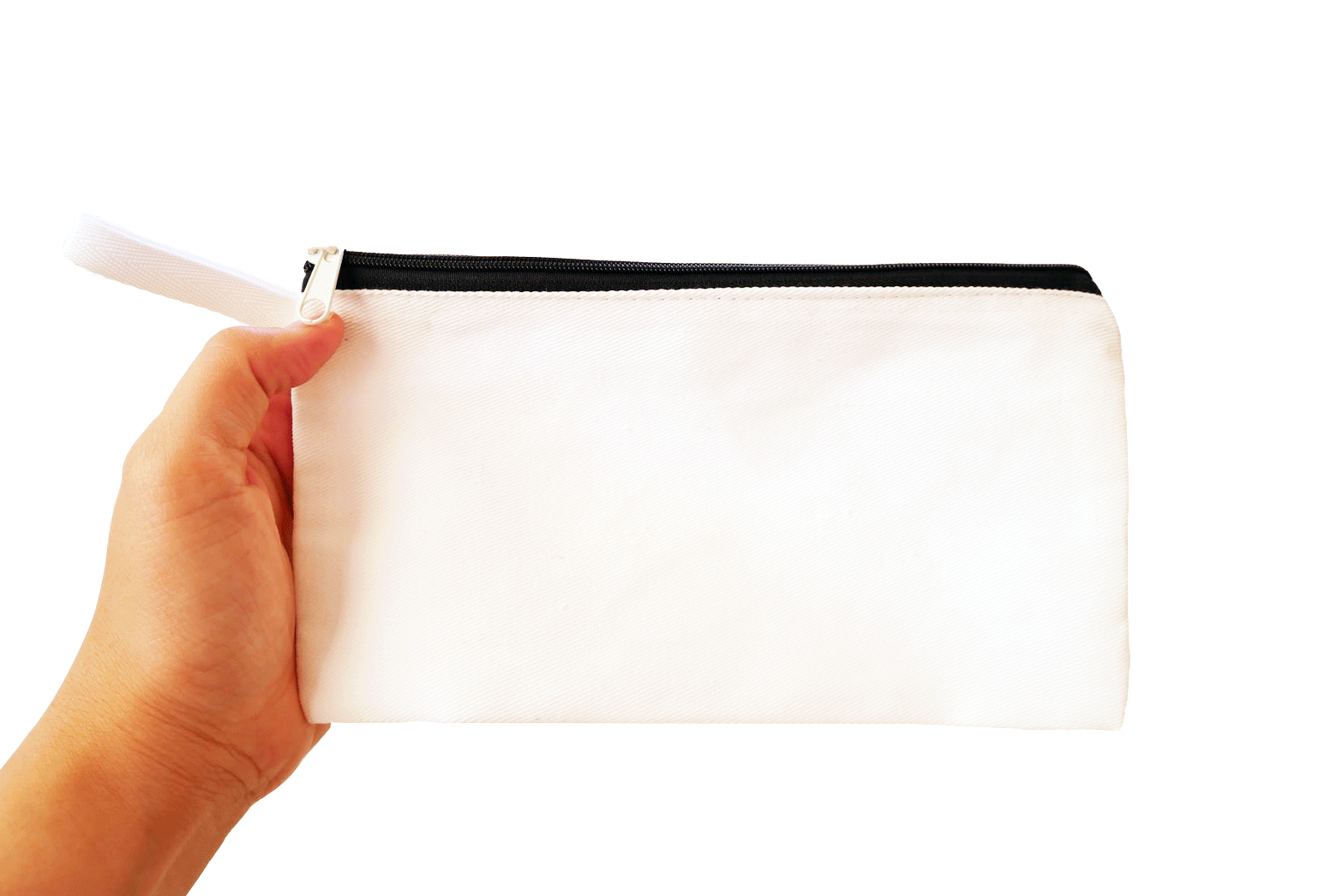 กระเป๋าผ้าดิบทรงใส่ดินสอ ใส่เครื่องเขียน (งานผลิตตามออเดอร์ ขั้นต่ำในการผลิต 300 ใบ)