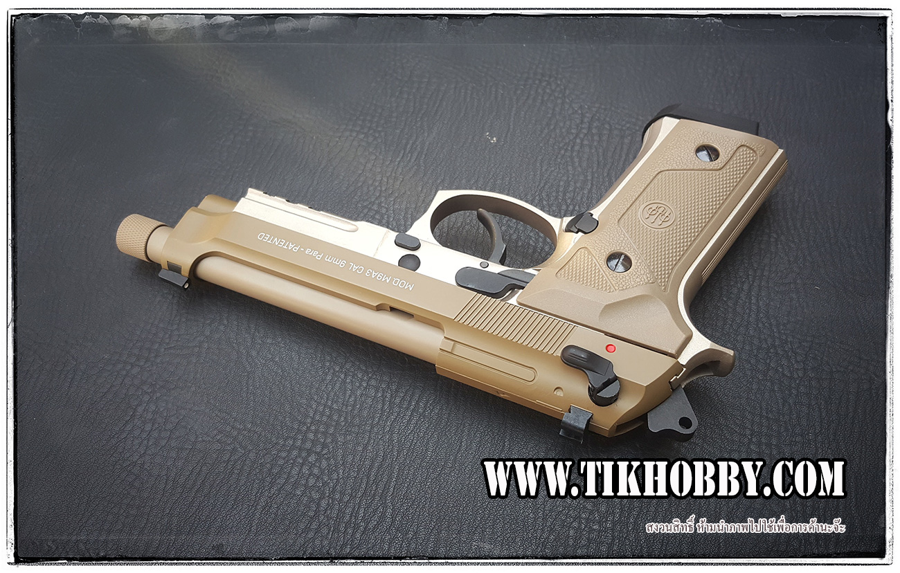 ปืนสั้นระบบแก๊สโบลว์แบล็ค รุ่น M92A3 สีทราย าก SRC SR-92A3