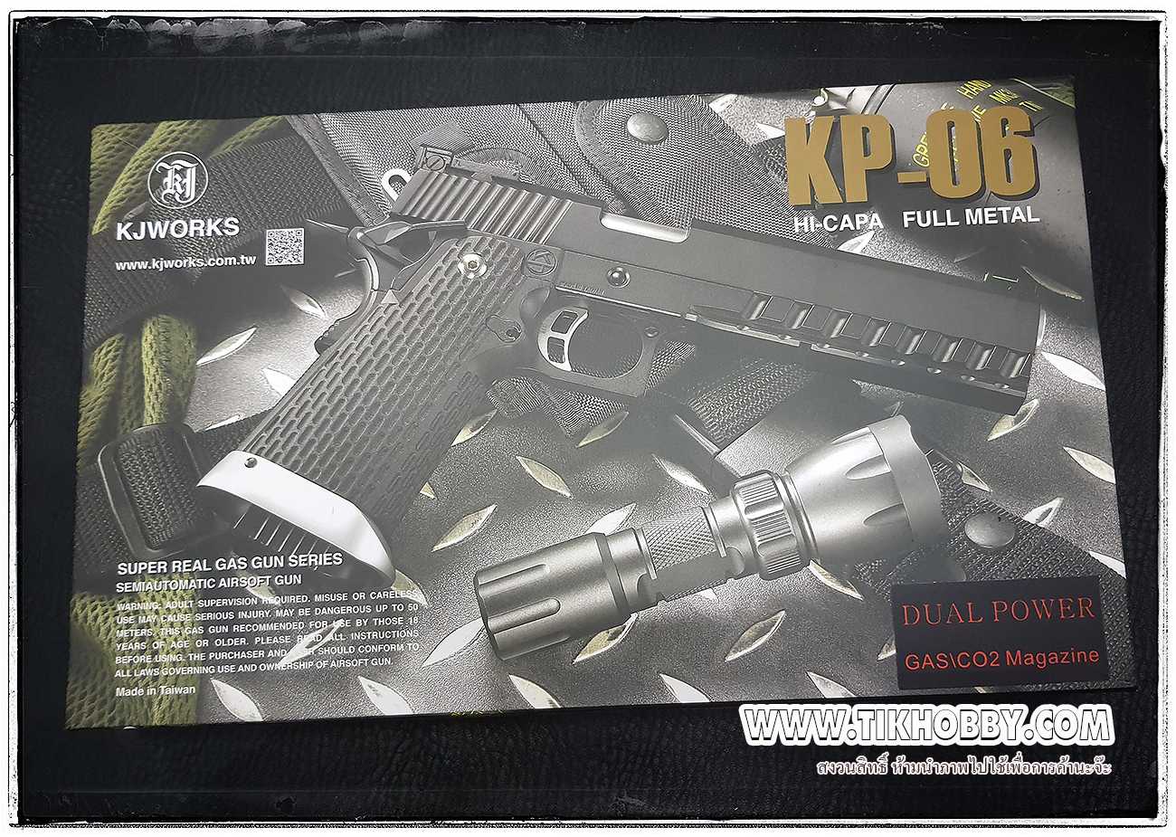 ปืนสั้น อัดแก๊ส KP06 จากKj work ใช้แก๊สได้ทั้งกระป๋องและCo2