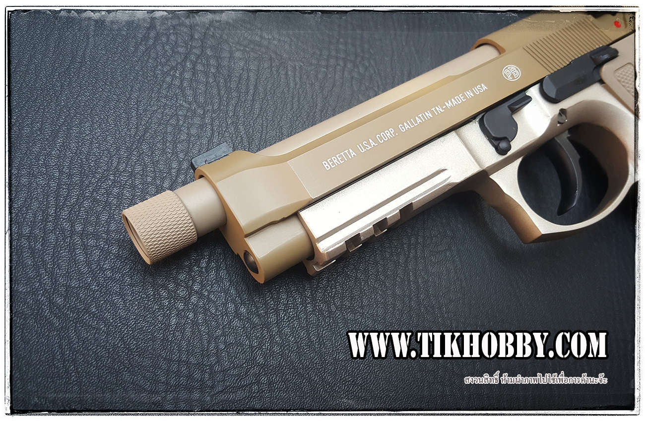 ปืนสั้นระบบแก๊สโบลว์แบล็ค รุ่น M92A3 สีทราย าก SRC SR-92A3