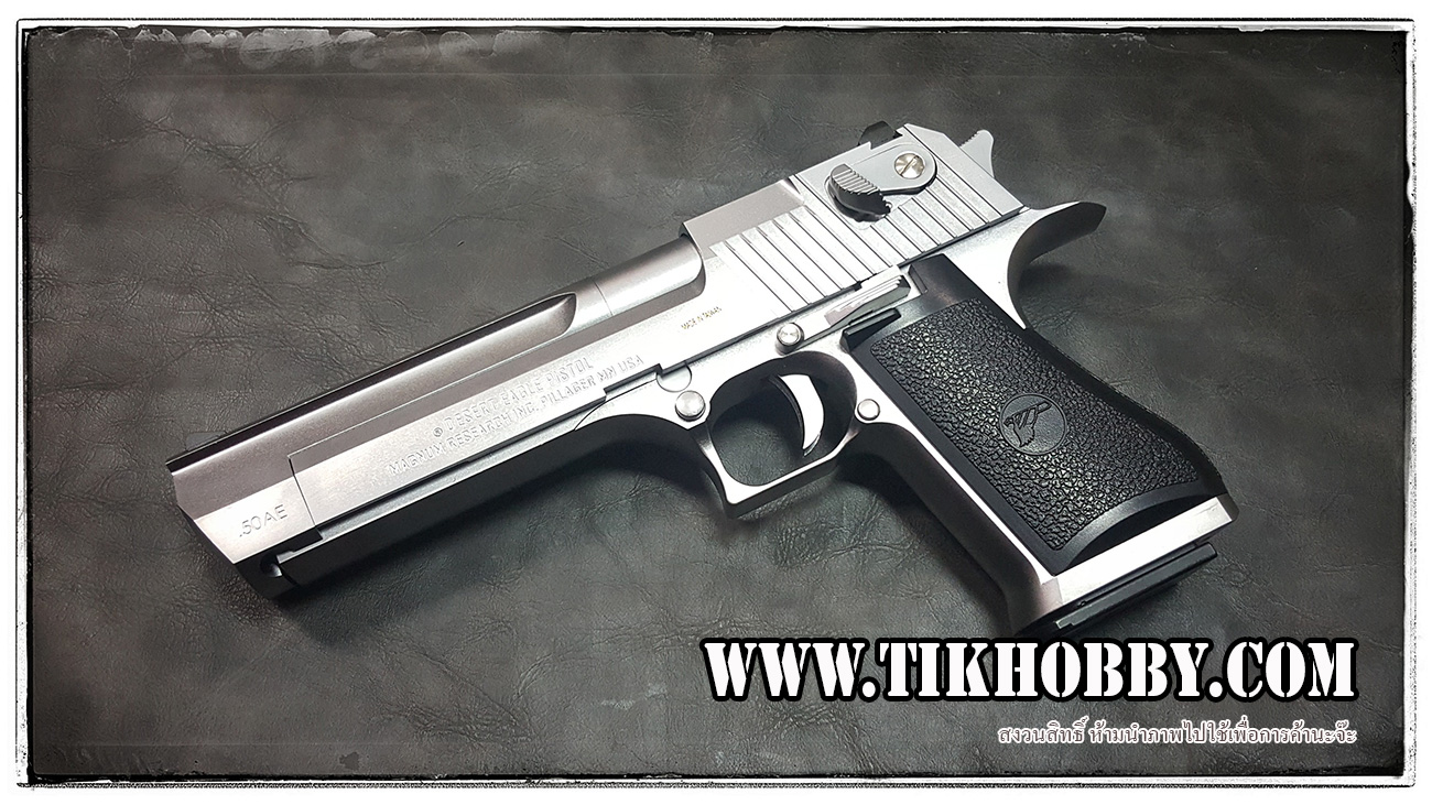 ปืนสั้นระบบแก๊สโบลว์แบล็ค รุ่น Desert Eagle CyberGun สีเงิน ระบบแก๊สทั่วไป