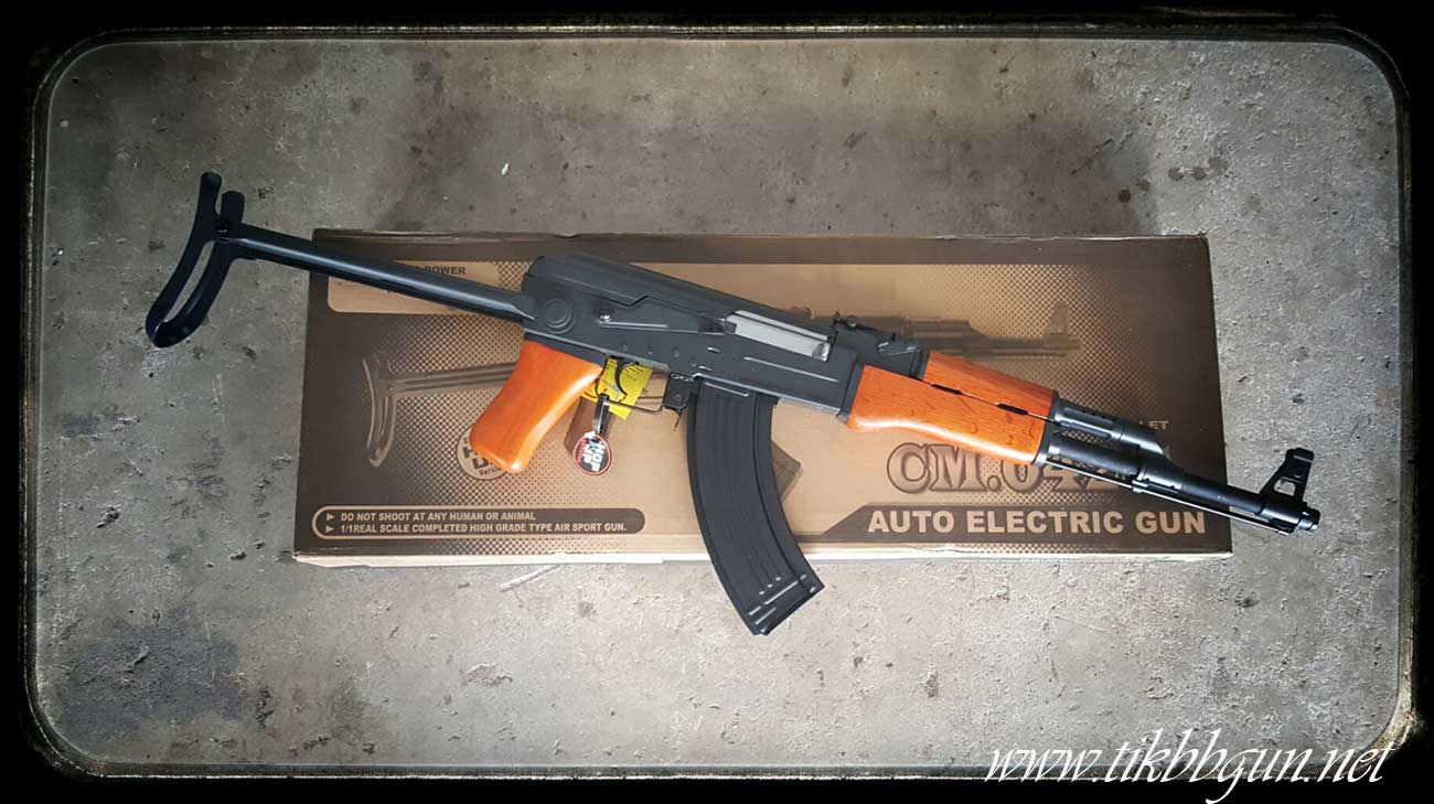ปืนอัดลม ระบบไฟฟ้า AK47ท้ายพับ CM042S ไม้แท้ๆ จาก Cyma