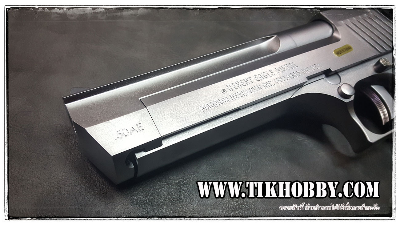 ปืนสั้นระบบแก๊สโบลว์แบล็ค รุ่น Desert Eagle CyberGun สีเงิน ระบบแก๊สทั่วไป