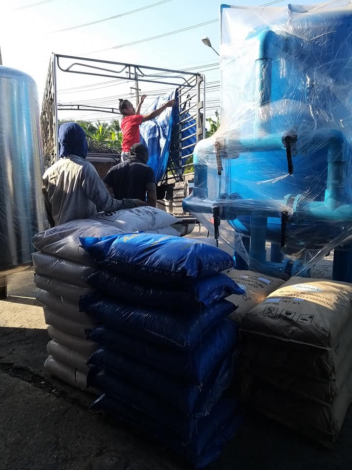 ถังกรองเหล็กขนาด24นิ้ว (60cm. x 150cm. x 4.5 mm.)สำหรับกรองน้ำดาดาล