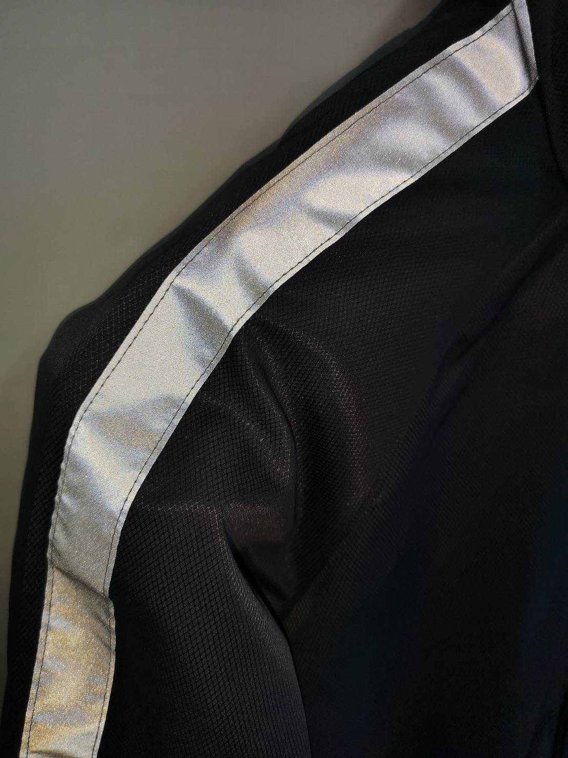 Reflex Sport Jacket 6412 เสื้อแจ็คเก็ตสีเทาเข้มติดเทปสะท้อนแสงสไตล์สปอร์ต