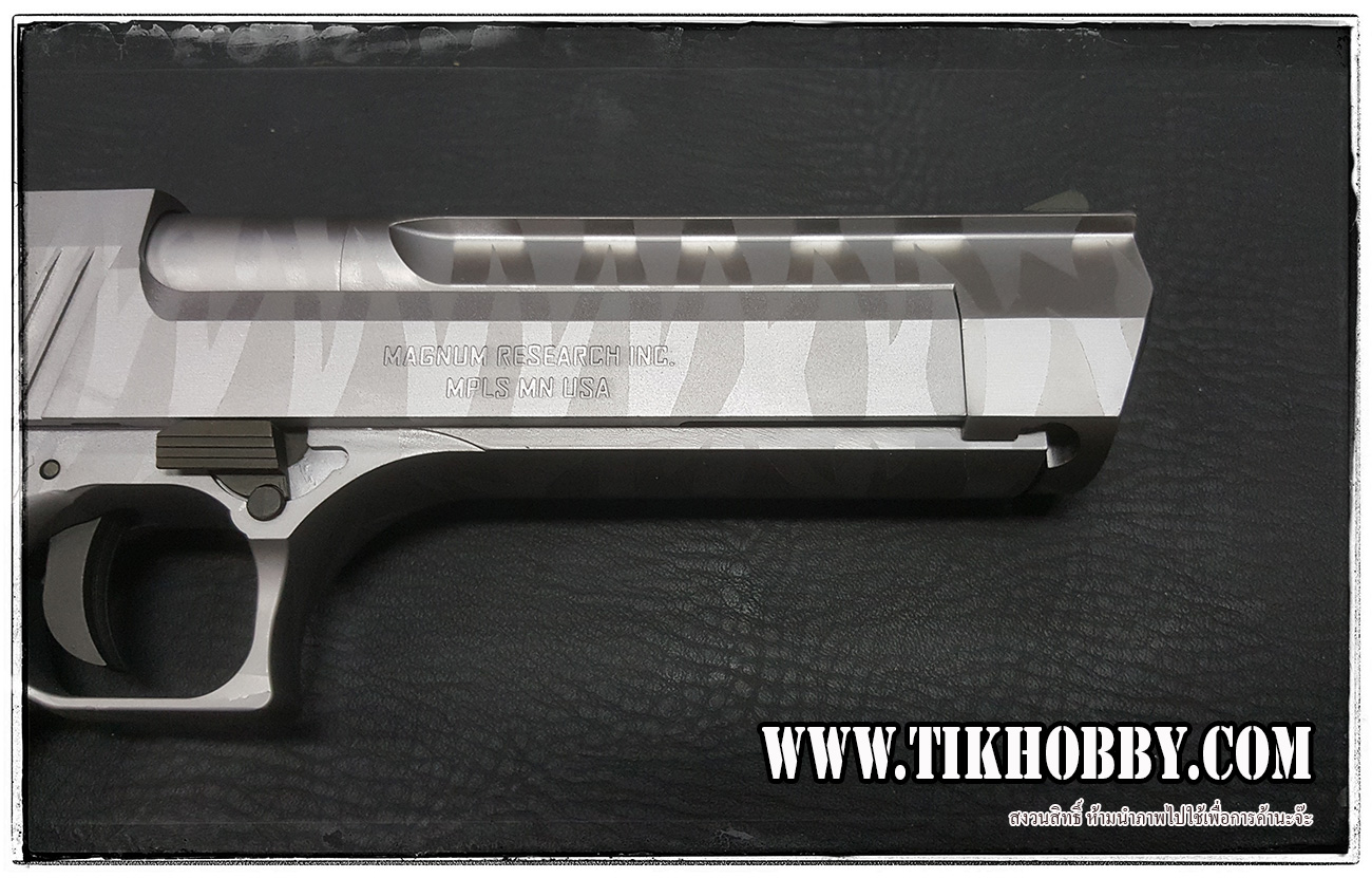 ปืนสั้นระบบแก๊สโบลว์แบล็ค รุ่น Desert Eagle ลาย Tiger CyberGun สีเงิน ระบบแก๊สทั่วไป